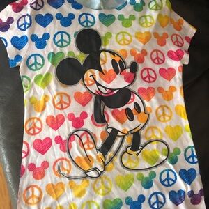 Disney Multicolor Mickey Mouse Short Sleeve Tee